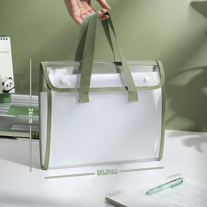 

Original Bening File Folder Document Bag Tas Dokumen A4 13 Sekat Kantong Uji Kertas