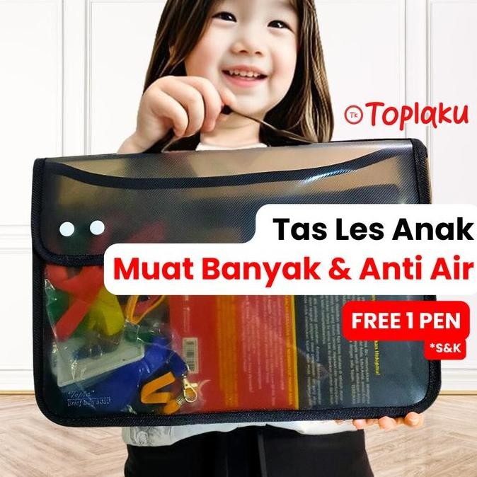 

Original Tas Les Premium Map Dokumen Plastik Zipper Kancing 4 Jaring Document Bag Sekolah