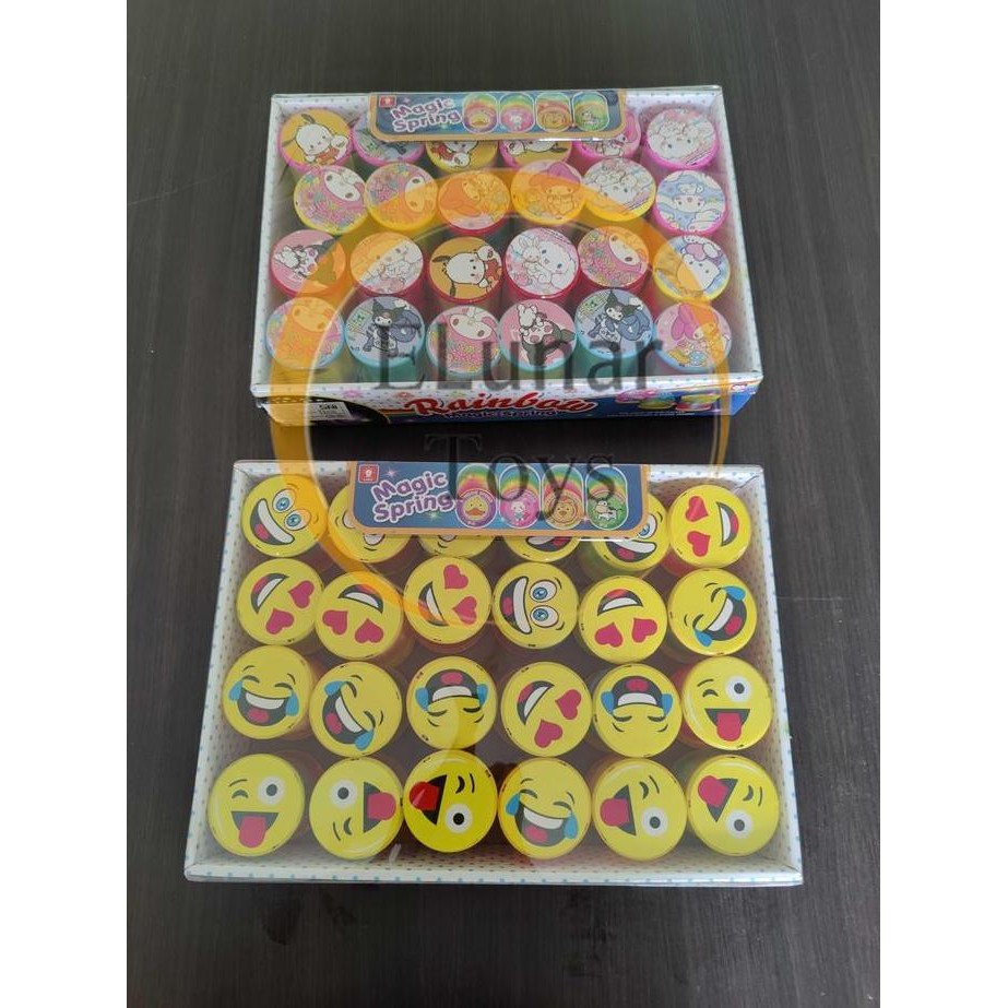 Mainan Per Pegas Sy Kecil Lampu Nyala Rainbow Spring