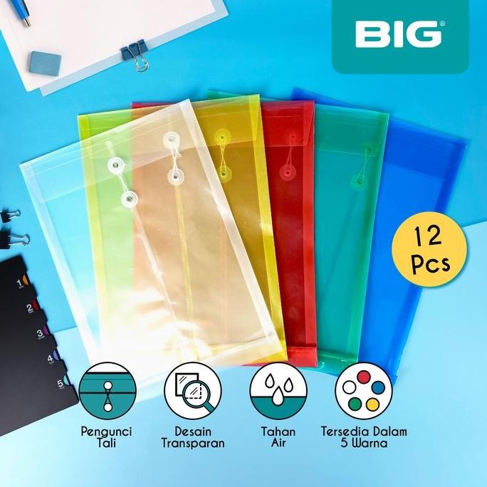 

Original Big Map Tali F4 Folio Plastik Transparan Punggung MF-8112 Isi 12 Pcs