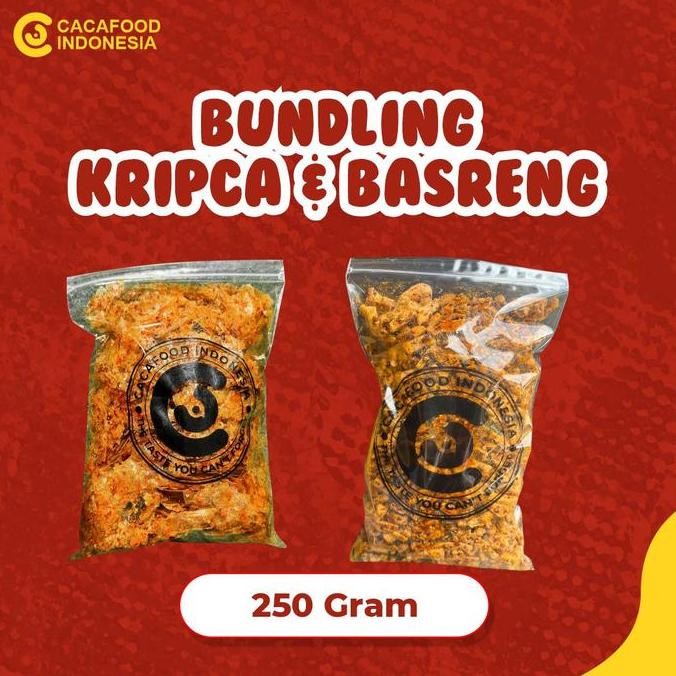 

BUNDLING KRIPCA 250GR + BASRENG 250GR CACAFOOD Cemilan Snacks Pedas Keripik Makanan basreng viral