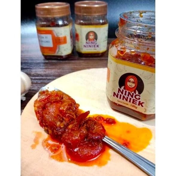 

SAMBAL UDANG PEDAS NING NINIEK / SAMBEL IKAN ASIN KHAS SURABAYA 120 GR