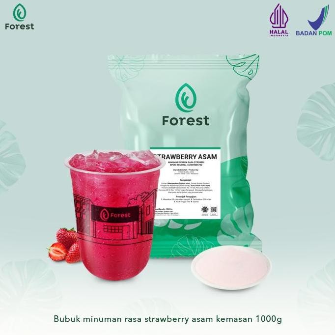 

Baru Forest Strawberry Squash Powder Drink 1 Kg - Bubuk Minuman Rasa Stroberi Segar