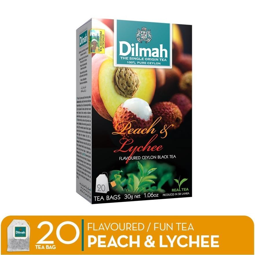 

SALE! TEH CELUP DILMAH PEACH & LYCHEE 20 BAGS - TEH RASA BUAH 30GR