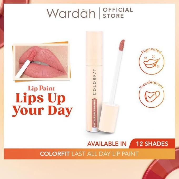 TERLARIS - WARDAH Colorfit Last All Day Lip Paint 4 gr - Tahan Lama Hingga 2 Jam - Transferproof den