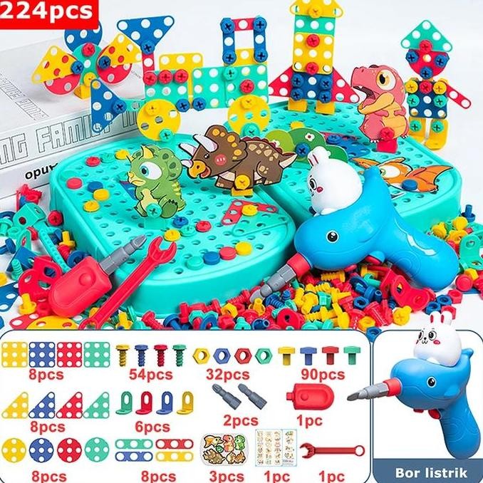 Maiman Edukasi Anak Drill Box Set Toys / Mainan Bor Obeng Anak DIY