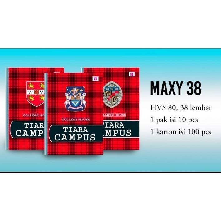 

Siap Kirim Buku Tulis Tiara Campus Boxy Ukuran Besar Isi 38 Lembar - 1 Pack Isi 10 Buku