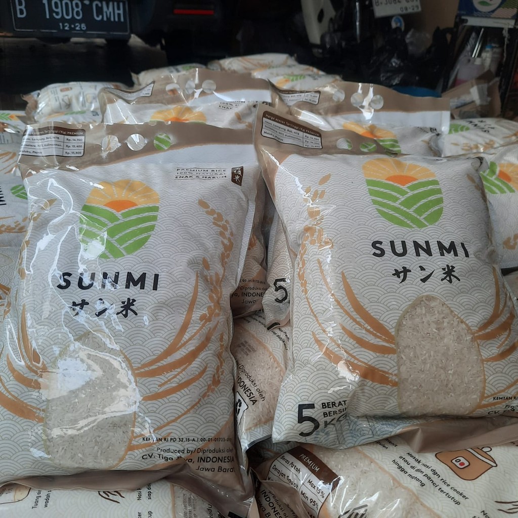 

Beras Premium murah 5kg Sunmi / Ayana gold Paket 2 x@5kg (2sak) beras pulen premium wangi
