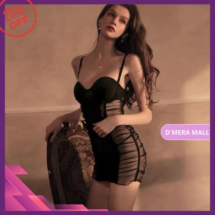 BAJU DINAS SEXY LINGERIE WANITA SEXY BAJU TIDUR ROK SUSPENDER KETAT ROK MINI A1 BERKUALIAS 