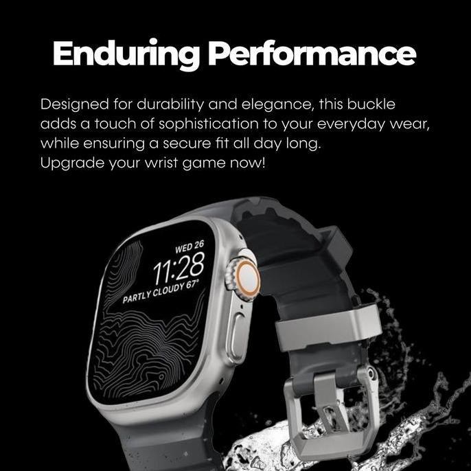 tersedia strap apple watch ultra 2/10/9/8/7/se 49-41mm tali jam nomad rocky point rubber band olahra