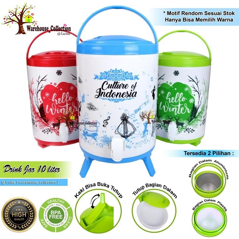 Terlaris Drink Jar Roma 10 Liter Global Eagle/ Tempat Air Minum / Termos Air Panas Dingin