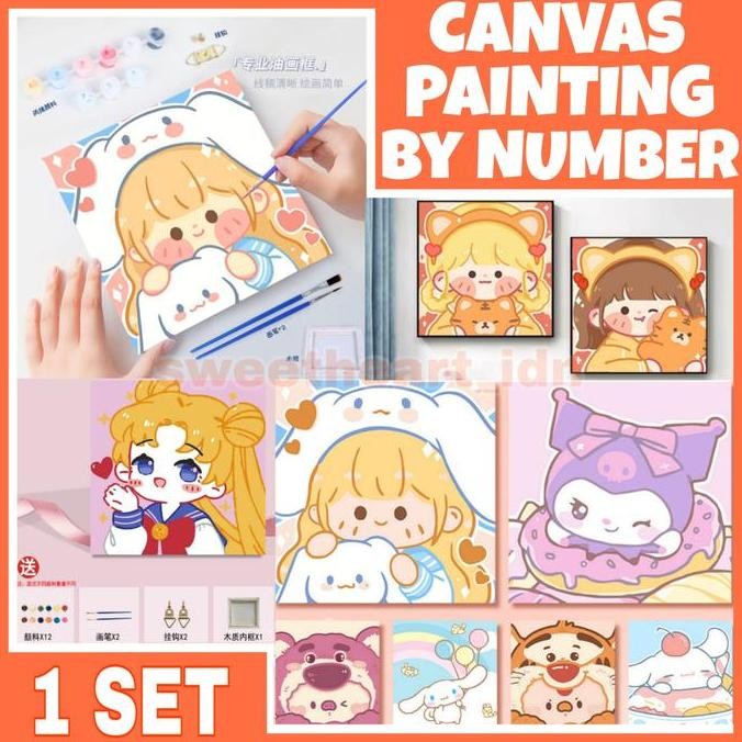 

Canvas Painting Anak With Number / Prakarya Anak Melukis Mewarnai