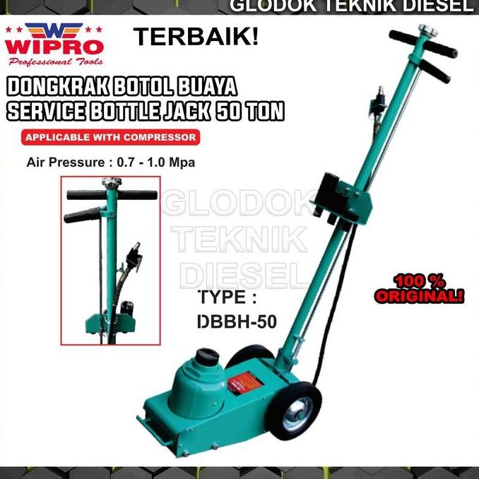 Wipro Dongkrak Botol Buaya 50 Ton Compressor Kompresor Dbbh 50 Ori
