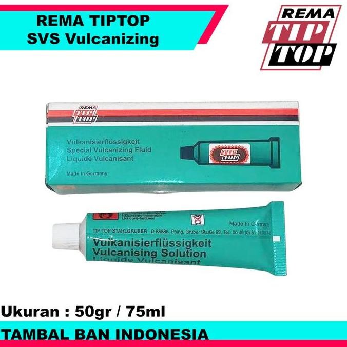 Lem Tambal Ban Dalam Rema Tiptop Svs Vulcanizing Fluid 50Gr Svs Vulc 70Ml Buatan Jerman