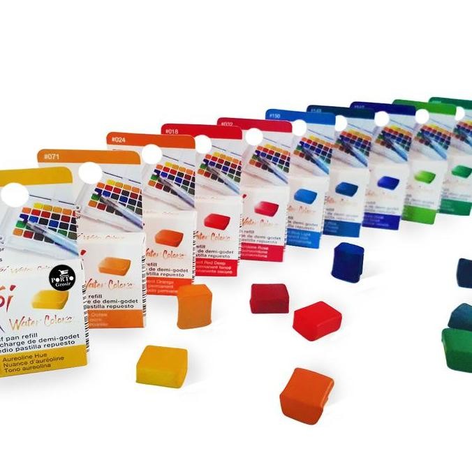 

Sakura Koi Watercolor Half Pan Refill Water Colors Color Isi Cat Air