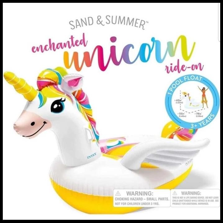 Intex Pelampung Renang Unicorn Ride On Dewasa dan Anak - Ban Renang
