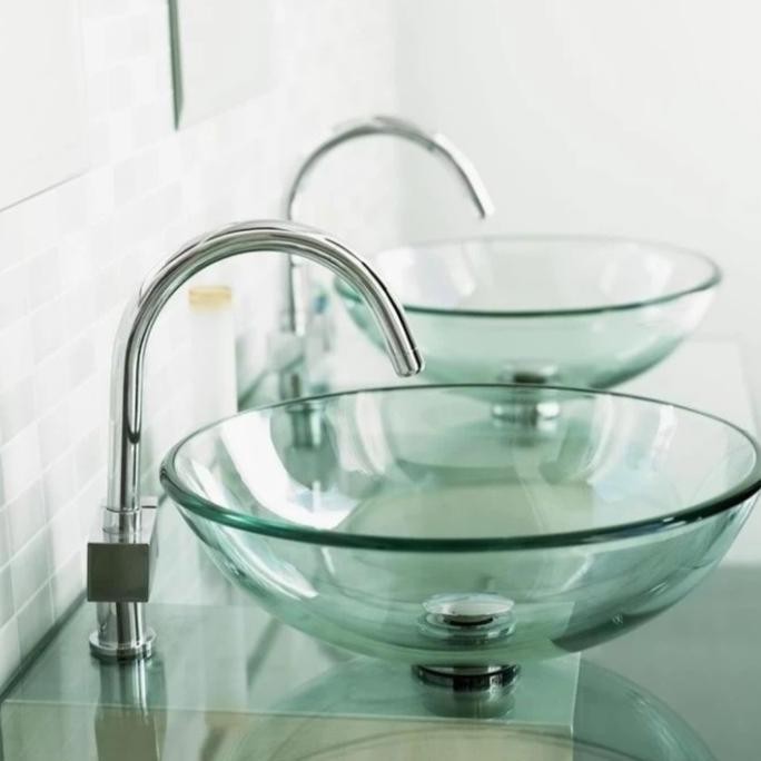 Classica Italiano Wastafel Kamar Mandi - Wastafel Kaca Bulat