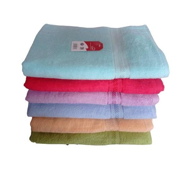 1PCS ORI HANDUK MANDI DEWASA MERAH PUTIH TANGGUNG UKURAN 50x100cm murah