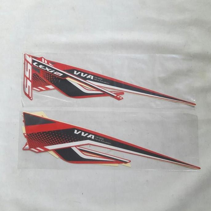 Baru stiker striping lis body motor yamaha lexi 2024 merah
