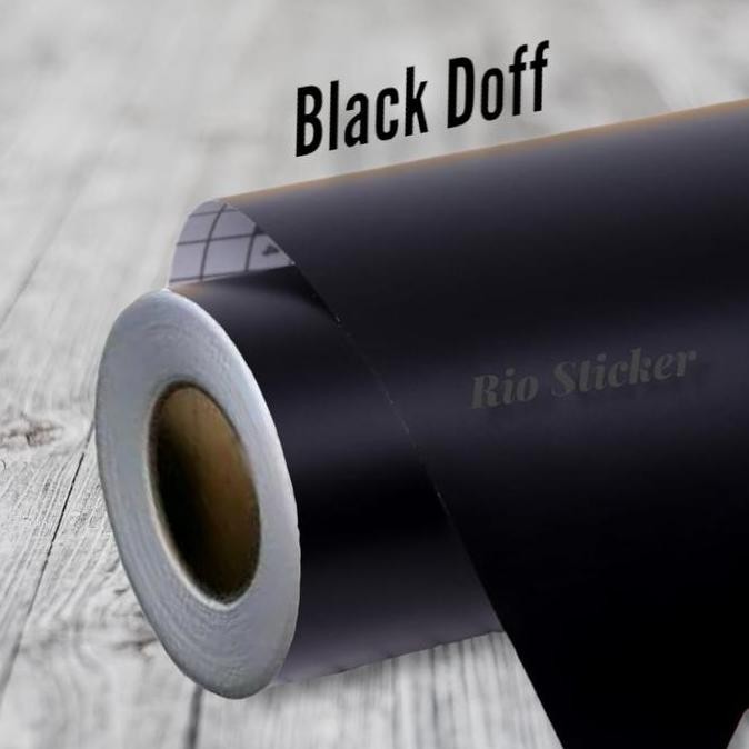 Baru sticker skotlet hitam doff 1 roll