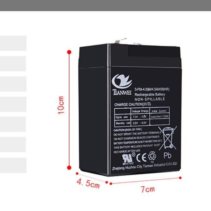 Aki Kering 6V 4.5Ah/ Aki Kering Genset 12V12Ah 12V8Ah 4V 4Ah/Aki Timbangan Digital Vrla Sinus 6V 4Ah