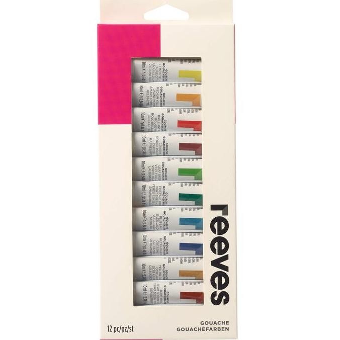 

Reeves Gouache Paint Set 12 X 10 Ml