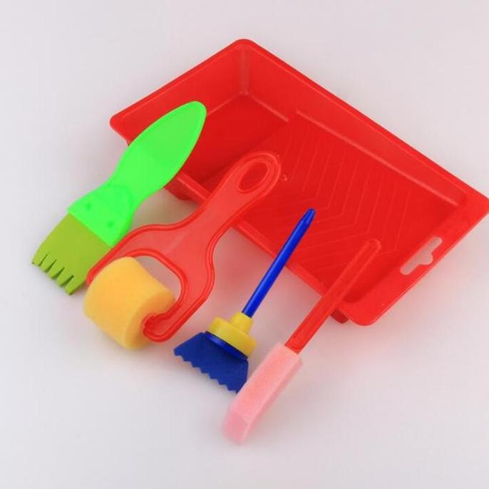 

Painting Set Tray Kuas Melukis Anak Wadah Palet Alat Painting Brush