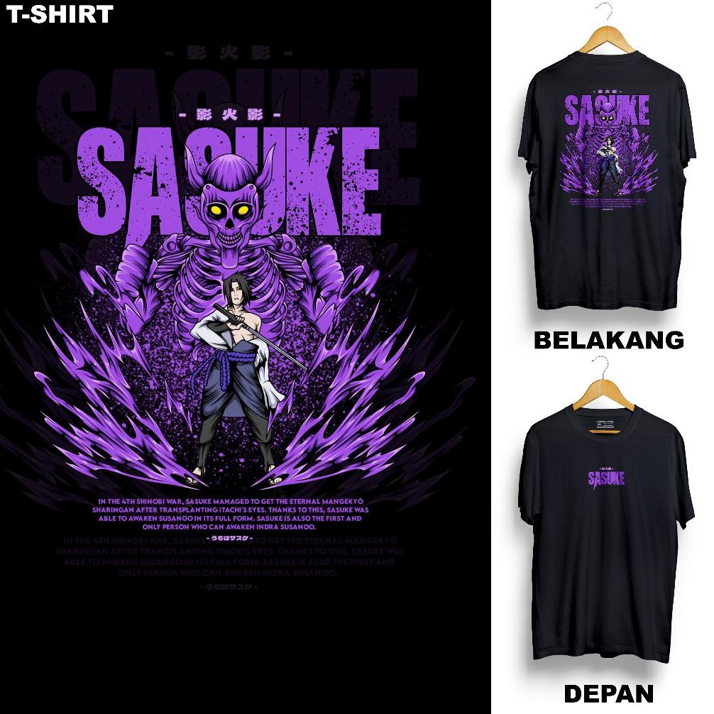 Promo Sasuke Kaos Dewasa Motif Anime Naruto Boruto Karakter Sasuke Susanoo