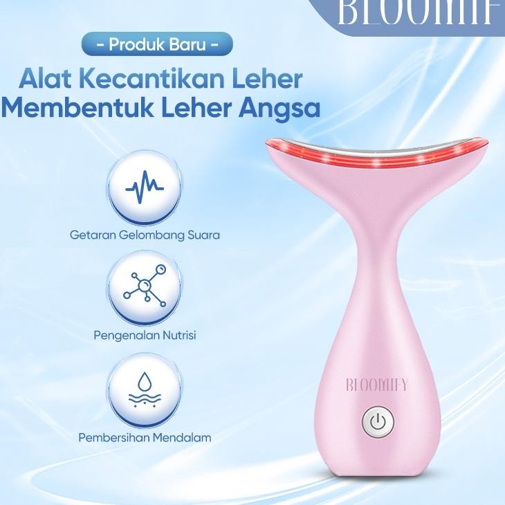 Bloomify Pijat Leher Alat Pengencang Kulit Getaran Wajah Multifungsi Pijat Wajah Leher Matapijat Waj
