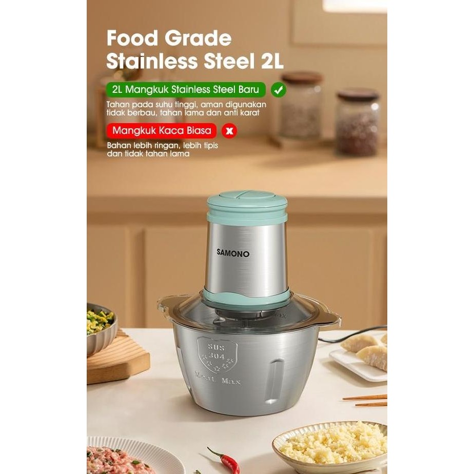 Baru Samono Meat Grinder Chopper Swcl350 Penggiling Daging Multifungsi