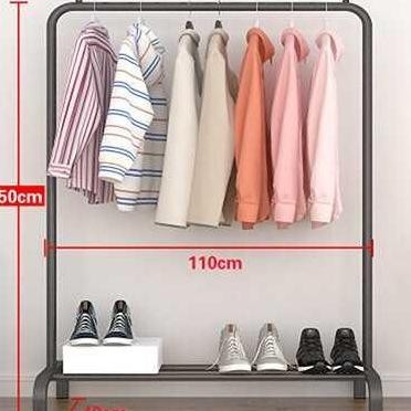 Rak Gantungan Stand Hanger Jemuran Baju Rak Gantung Baju Stainless