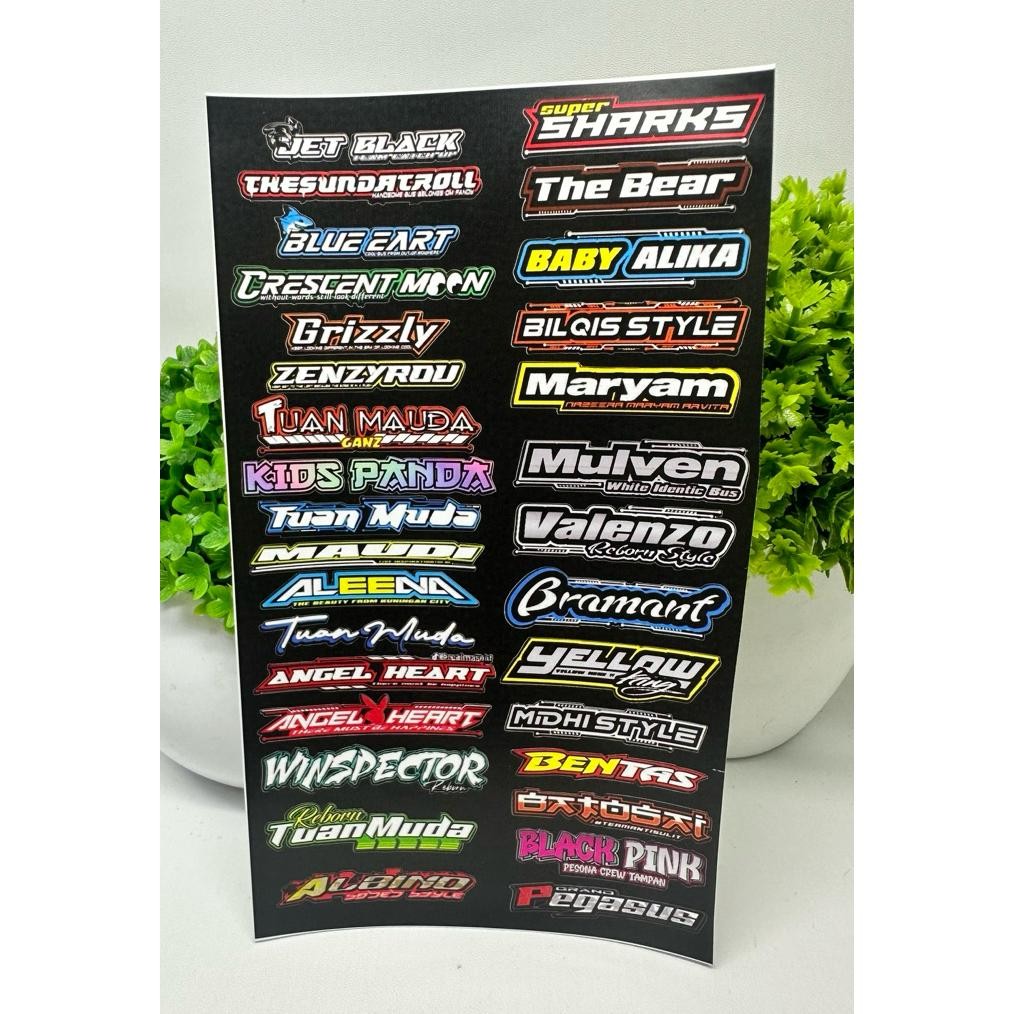 

Fgk-45 Stiker Miniatur Julukan Bus Sudah Cutting