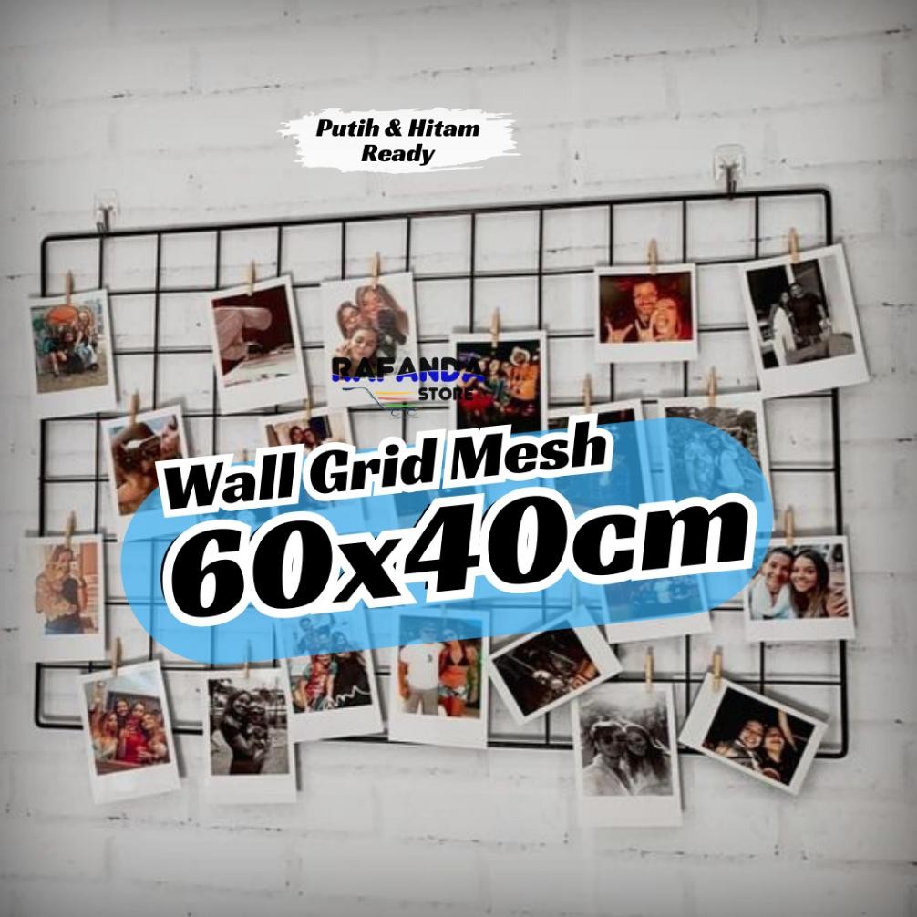 Wall Grid 60x40cm Ram Besi Bingkai Poto Polaroid Hiasan Dinding Dan Gantungan Aksesoris Nugi