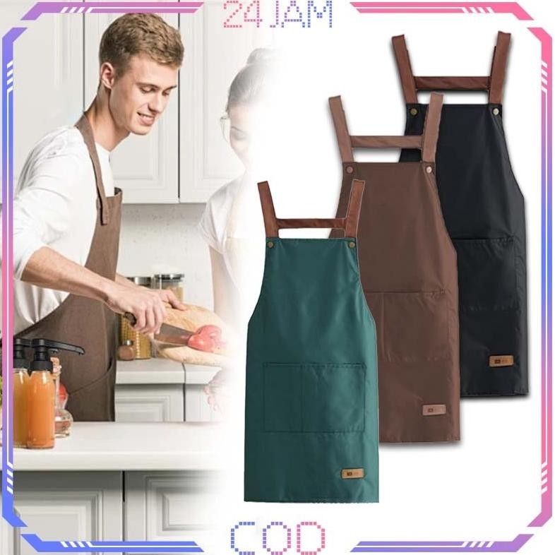 Apron Cafe Apron Celemek Masak Celemek Cafe Barista Clemek Kain Celemek Anti Air Nugi