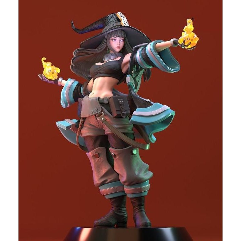 Maki Oze Fire Force fan art resin kit figure