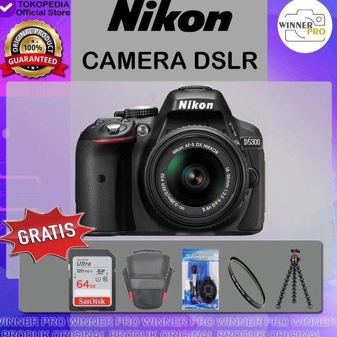 Kamera Nikon D5300 Kit Af-P 18-55 Vr / Nikon D5300 / D5300