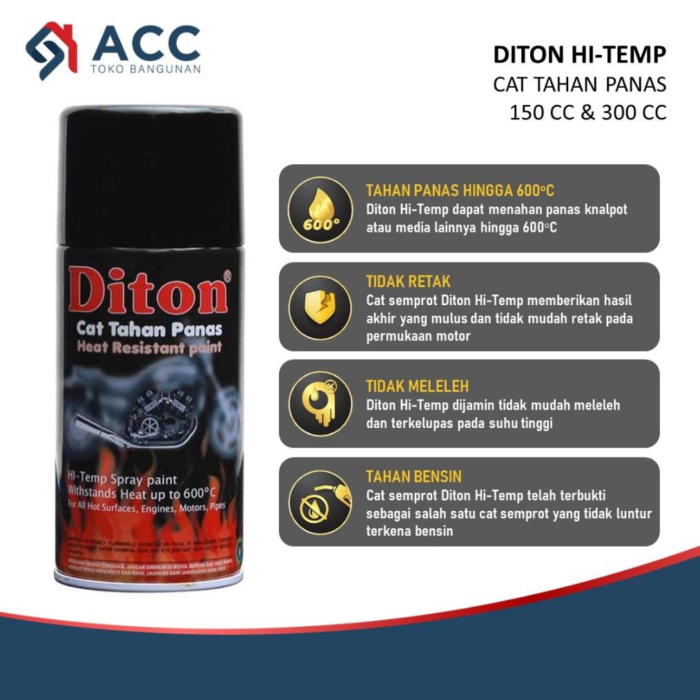 DITON Hi Temp Pylox Pilox Pilok Cat Semprot Anti Panas Knalpot Nugi