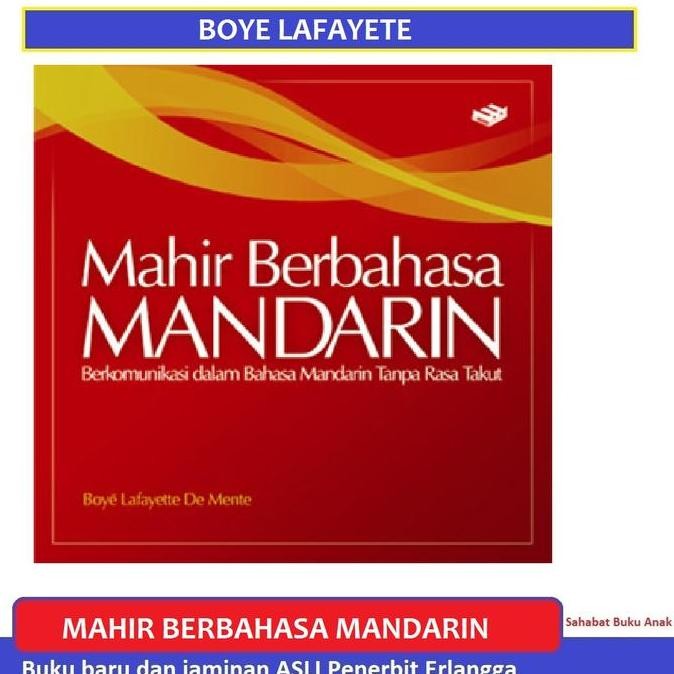 Sale Buku Mahir Berbahasa Mandarin Boye Lafayete Erlangga