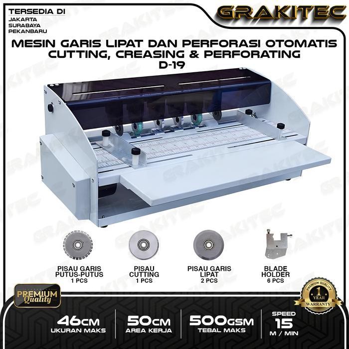 

Grakitec Mesin Electric Cutting, Creasing & Perforating ( Mesin Pemotong Kertas, Pembuat Lipatan, Garis Putus Putus ) Original Dan Terpercaya