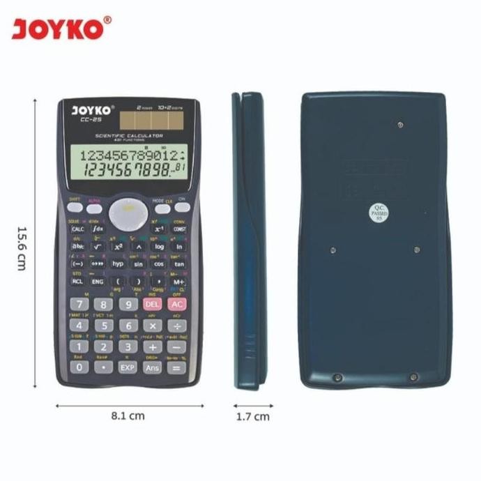 

Scientific Calculator / Kalkulator Ilmiah Joyko CC-25 / 401 functions DS