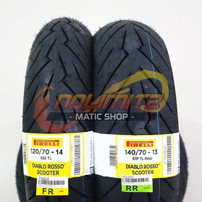 Ban Pirelli Diablo Rosso Scooter Depan Belakang 120/70 - 14 & 140/70 - 13 Honda ADV 150 160 PCX 160