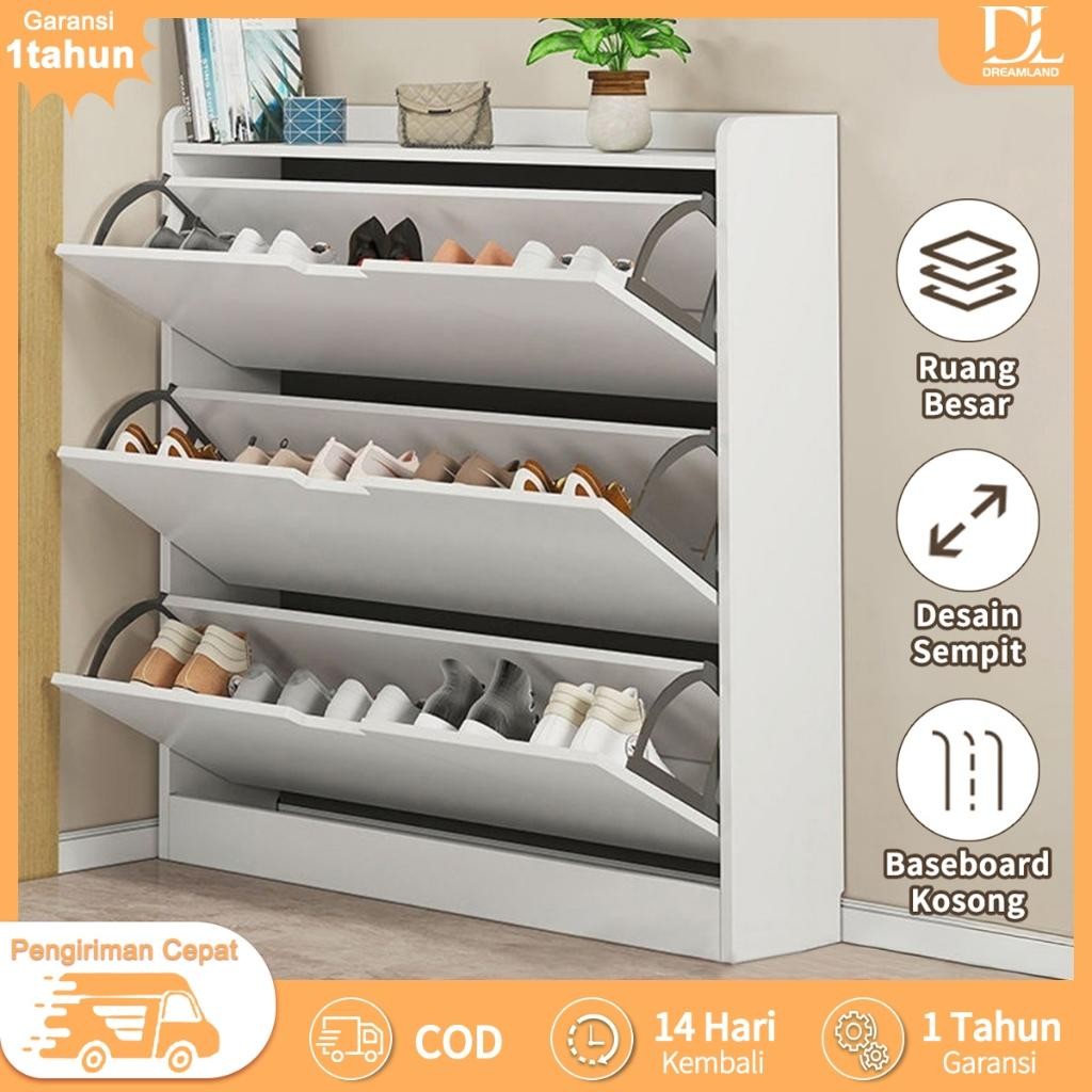 Lemari Sepatu 3 Lapisan Kayu Minimalis/Lemari Sepatu/Lemari Rak Serbaguna/Rak Lemari Sepatu Minimali