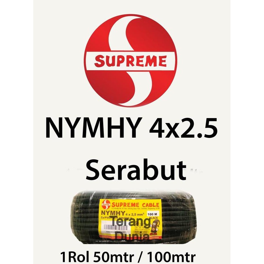 Kabel Serabut Supreme 4X2.5 Rol Kabel Supreme Nyyhy 4X2.5 Rol