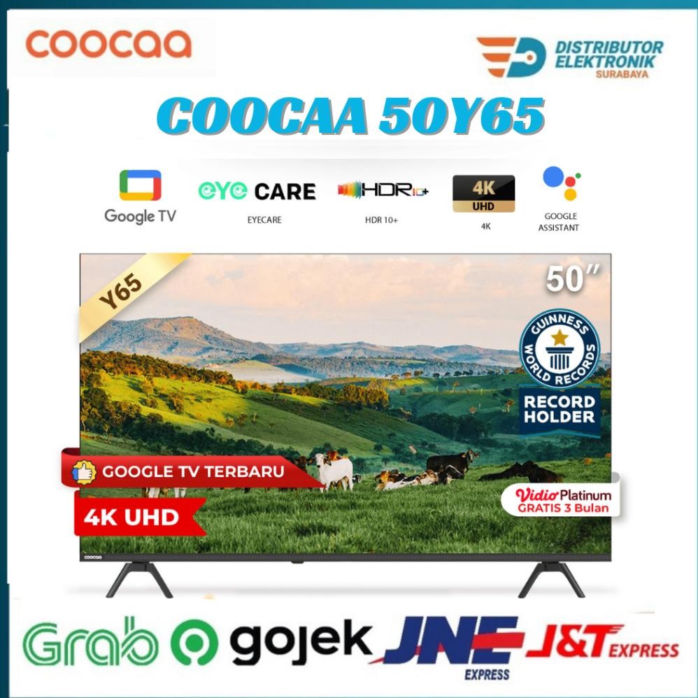 TV COOCAA 50 inch GOOGLE TV-Smart TV-4K UHD-Dolby Audio (Coocaa 50Y65)