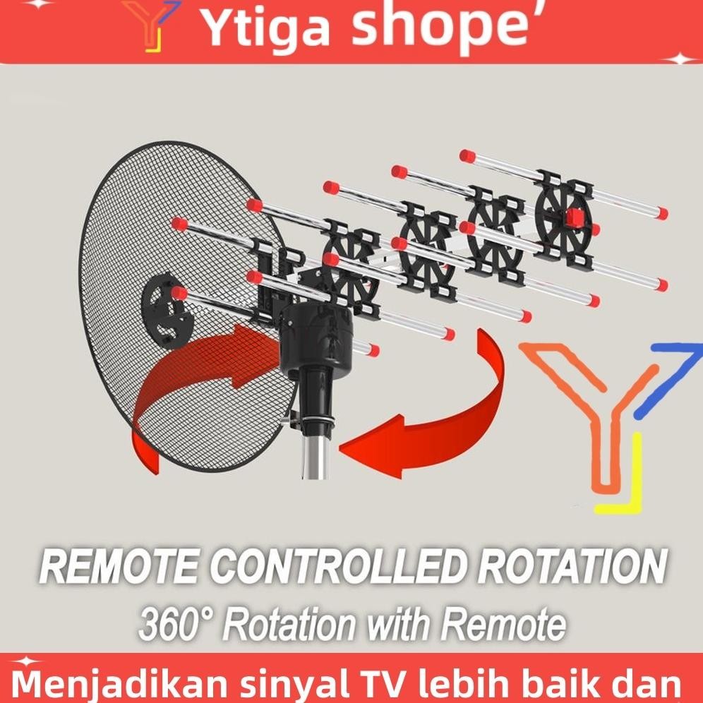 Antena TV digital Outdoor / Luar + Remote + Booster TV