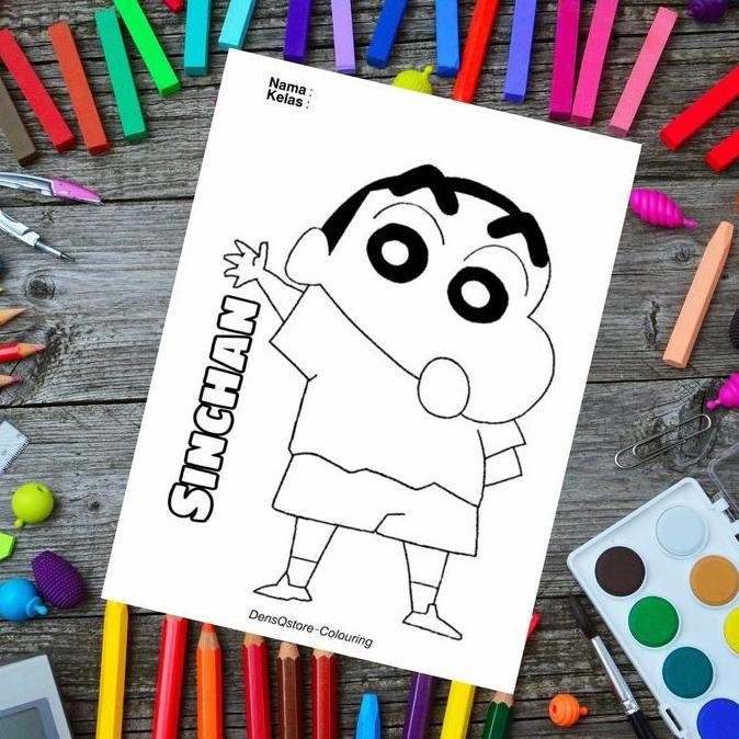 

Kertas Gambar Mewarnai/Colouring Anak Tema Shinchan - Kertas Bc