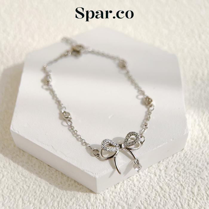 Tgs Spar.Co Set Aksesoris Wanita Model Pita Satu Set Paket Kalung Perhiasan Gelang Dan Anting Batu B