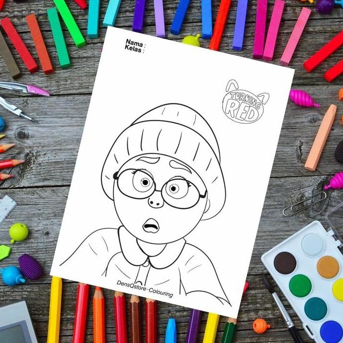 

Kertas Gambar Mewarnai/Colouring Anak Tema Turning Red - Kertas Bc