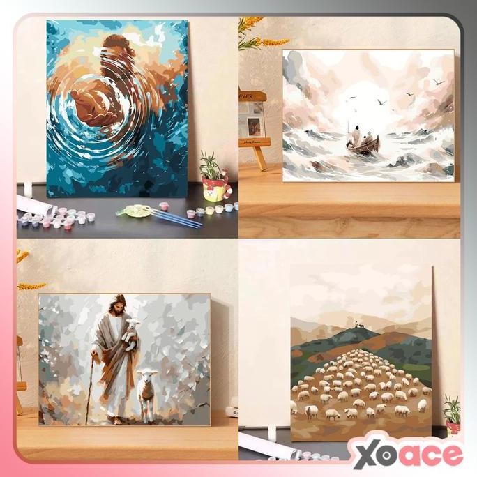 

[30X40] Paint By Number Painting By Numbers Kit Diy Lukisan Religi Yesus Alkitab