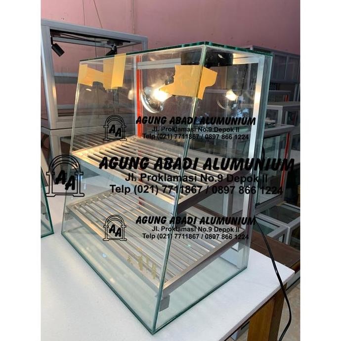 Display / Showcase Ayam Fried Chicken Tanpa Lis Model Aqurium Akuarium